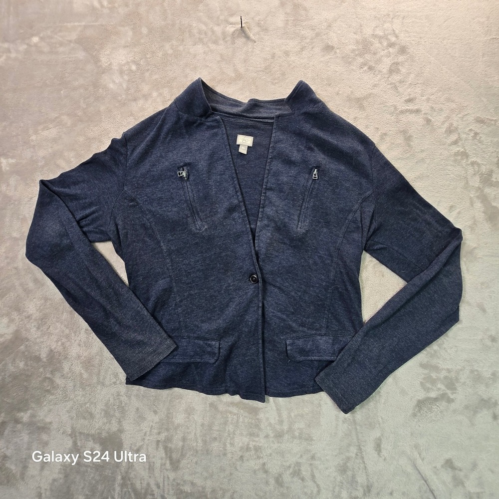 Converse One Star Womens XL Navy Heather Cinched Back Mock Neck Top F16681019